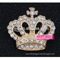 silver alloy fashion crystal cross crown tiara pin